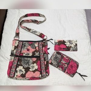 Vera Bradley Mocha Rouge 3 Piece Bundle